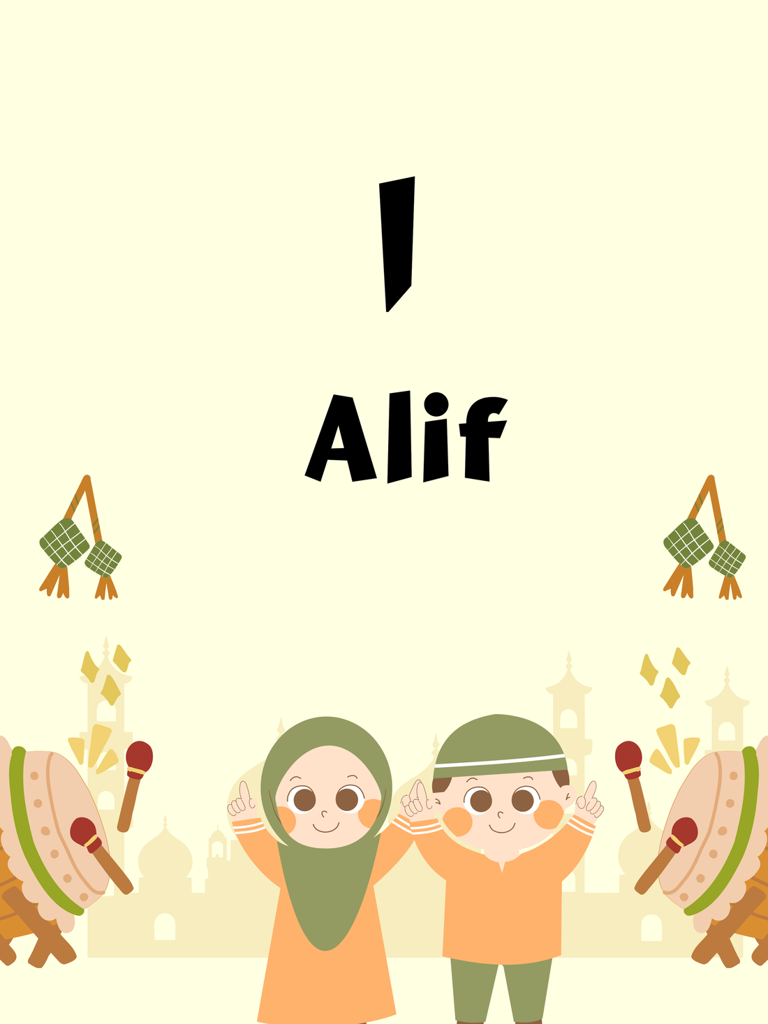 Arabic Letters' Flash Cards-Digital Files